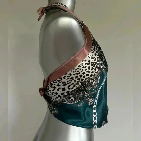 🆕Luxury  Satin Scarf Top - Picture 2 of 14